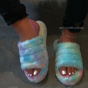 Rainbow fur slides